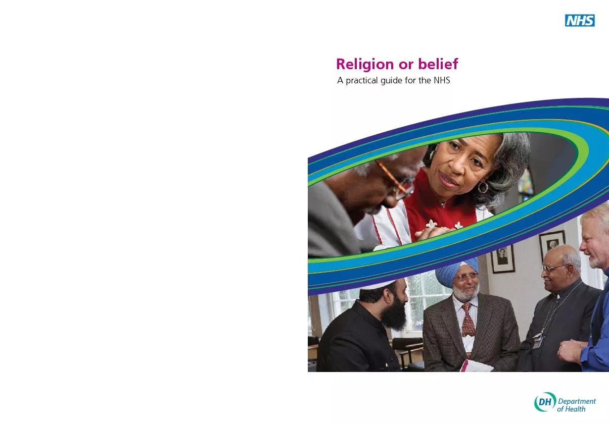 Religion or beliefA practical guide for the NHS