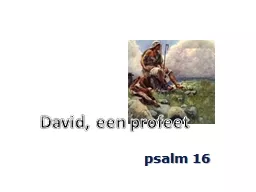 David, een profeet