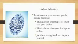 Public Identity