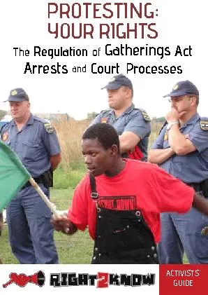 The Regulation of Gatherings Act Arrests and Court Processes