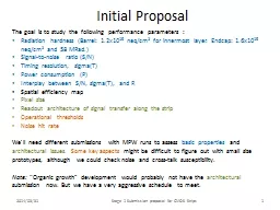 Initial Proposal