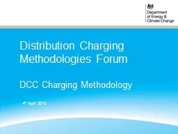 Distribution Charging Methodologies Forum