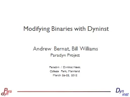 Modifying Binaries with Dyninst