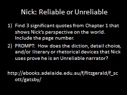 Nick: Reliable or Unreliable