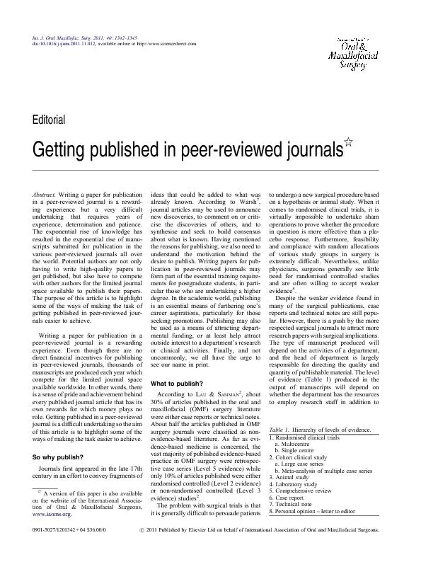 Gettingpublishedinpeer-reviewedjournalsWritingapaperforpublicationinap
