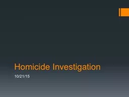 Homicide Investigation