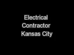 Electrical Contractor Kansas City