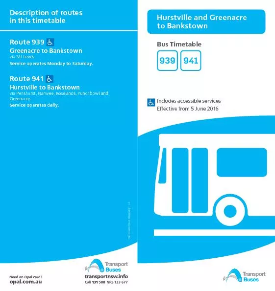 Your Bus timetable Ticketing Accessible services Other general informa