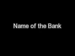 Name of the Bank