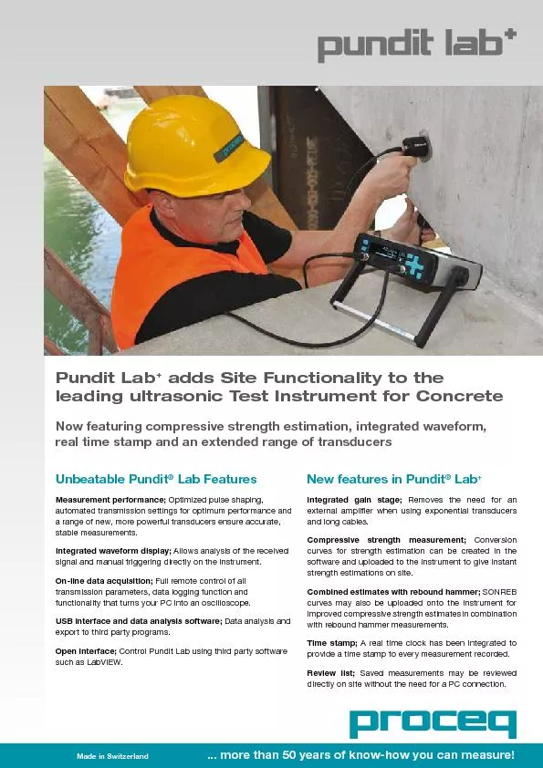 Pundit Lab adds Site Functionality to the leading ultrasonic Test Inst