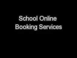 School Online Booking Services