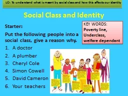 Social Class and Identity