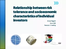 Relationship between risk tolerance and socioeconomic chara