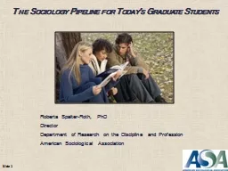 The Sociology Pipeline for Today’s Graduate Students
