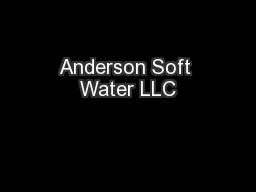 Anderson Soft Water LLC