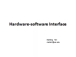 Hardware-software Interface