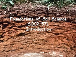 Foundations of Soil Science SOCR