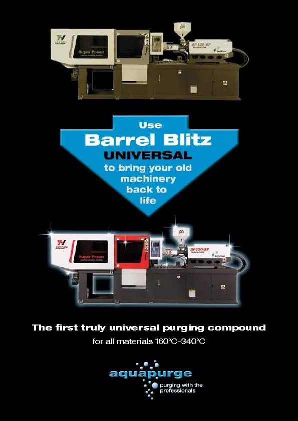 The rst truly universal purging compound for all materials 160