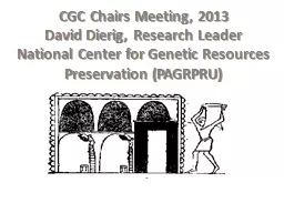 CGC Chairs Meeting, 2013