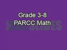 Grade 3-8 PARCC Math: