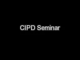 CIPD Seminar