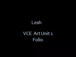 VCE  Art Unit 1   Folio