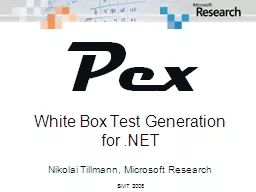 Pex White Box Test Generation