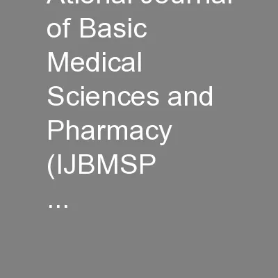 ational Journal of Basic Medical Sciences and Pharmacy (IJBMSP
...
