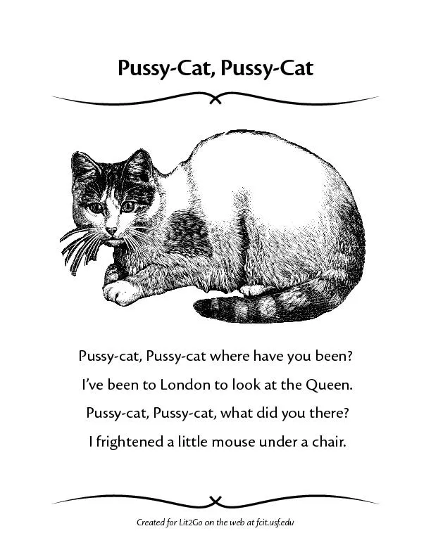 Pussy-Cat, Pussy-Cat