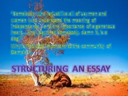STRUCTURING AN ESSAY
