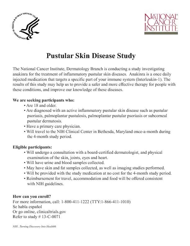 Pustular Skin Disease Study