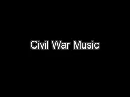 Civil War Music