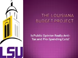 The Louisiana Budget Project