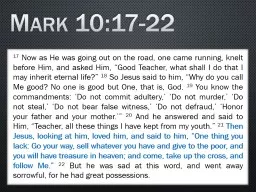 Mark 10:17-22