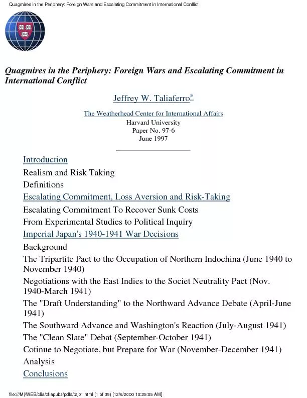 quagmires in the periphery foreign wars and escalating com