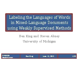 Labeling the Languages of Words in Mixed-Language Documents