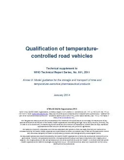 Qualification of temperature- controlled road vehicles