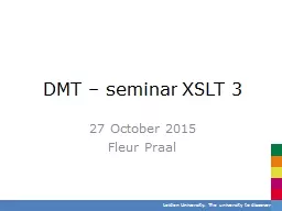 DMT – seminar XSLT 3