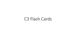 C3 Flash Cards