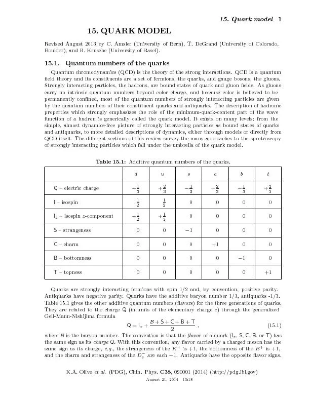 15.Quarkmodel115.QUARKMODELRevisedAugust2013byC.Amsler(UniversityofBer