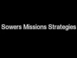 Sowers Missions Strategies