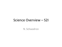 Science Overview – S2I