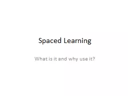 Spaced Learning