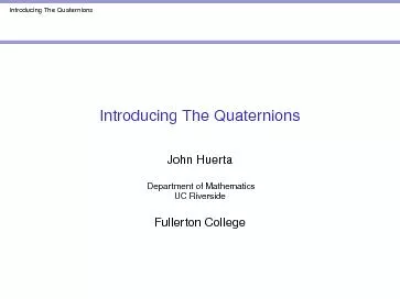 IntroducingTheQuaternions