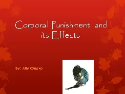 Corporal Punishment and its Effects