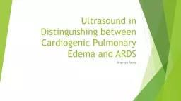Ultrasound in Distinguishing between Cardiogenic Pulmonary