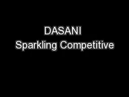 DASANI Sparkling Competitive