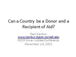 Can a Country be a Donor and a Recipient of Aid?