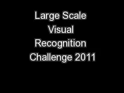 Large Scale Visual Recognition Challenge 2011