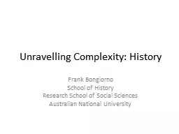 Unravelling Complexity: History